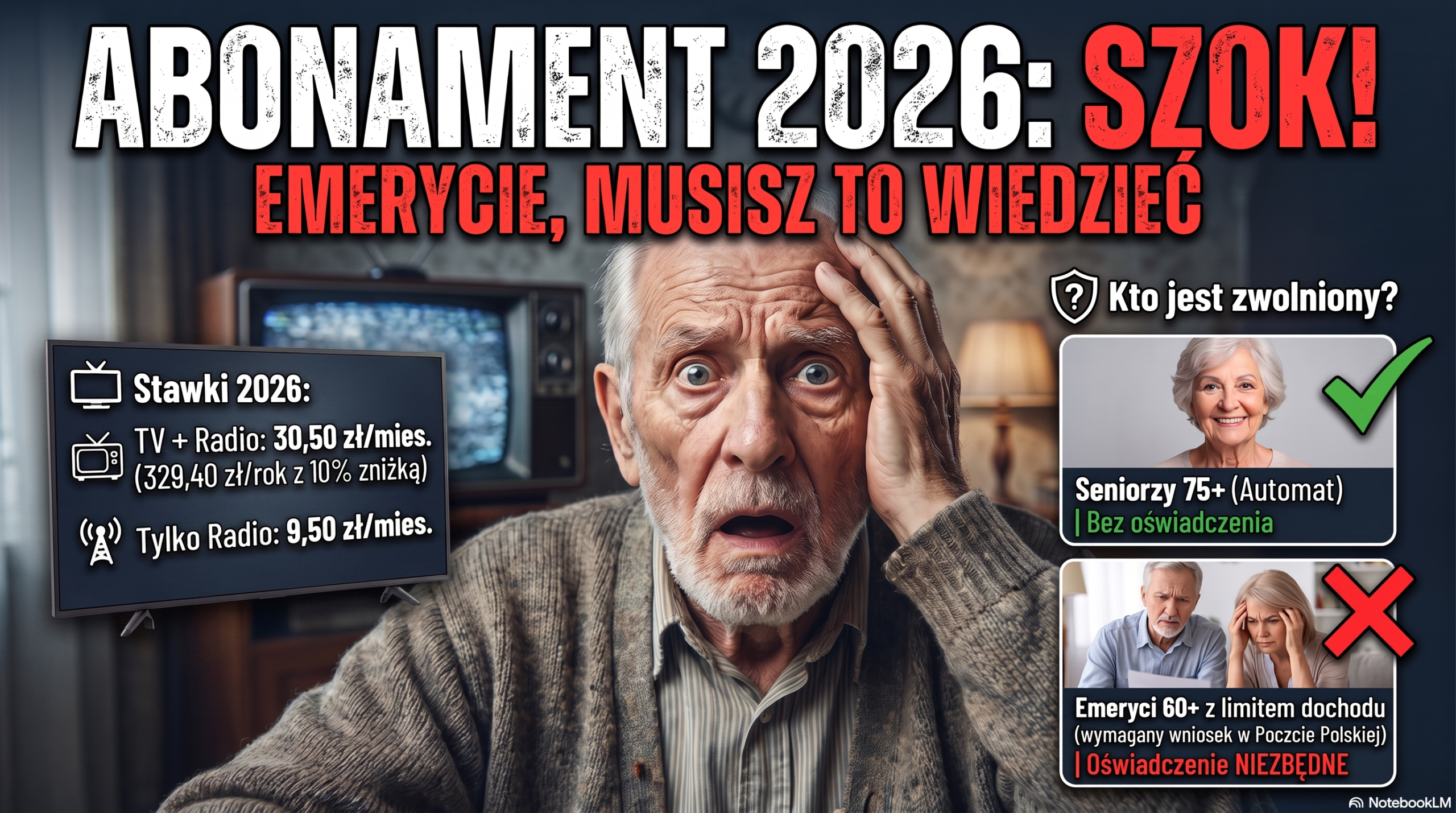 You are currently viewing Abonament RTV 2026: Jak seniorzy mogą legalnie przestać płacić?